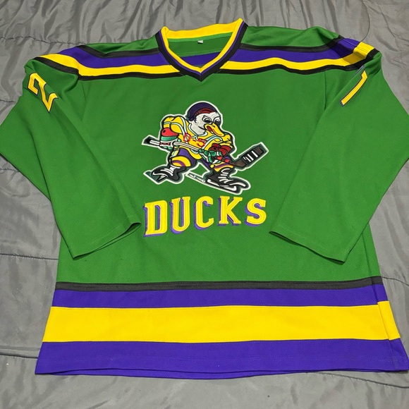 Vintage Mighty Ducks Hockey #21 Dean Portman 1/2 of the Smash Brothers Jersey - Picture 1 of 12